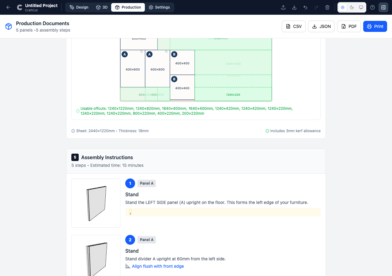 CraftCut assembly instructions